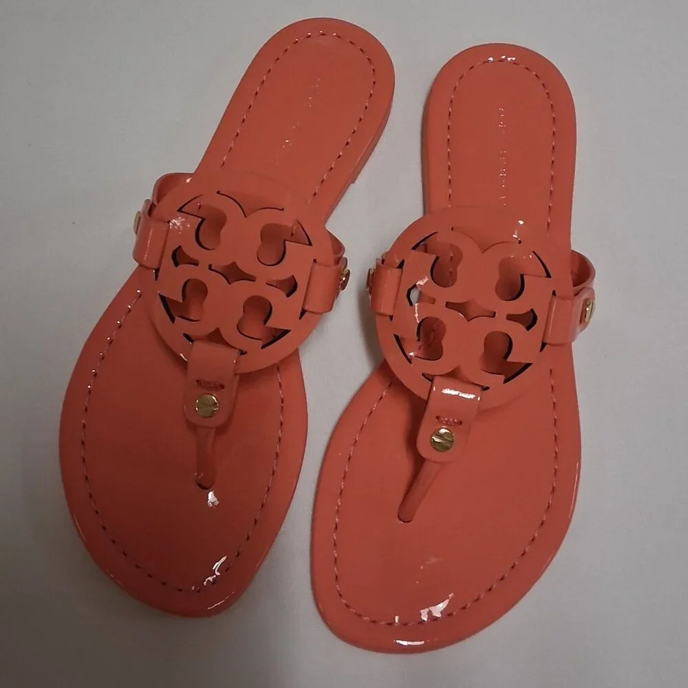 Tory Burch Women’s Miller Sandals – Coral Crush Pink – Size 5M NWT